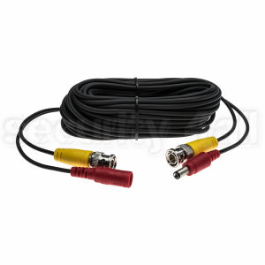 Cablu CCTV, coaxial semnal video, 10m, conectori BNC si alimentare, 10m BNC cable