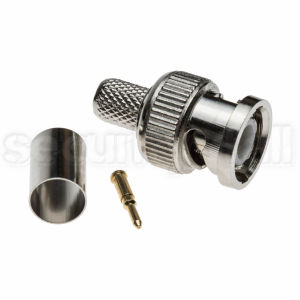 Conector BNC tata cu sertizare pe cablu RG6, BNC-MS