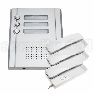 Interfon lux, vila 3 apartamente,  post interior +exterior, cablare 2 fire, comanda zavor electromagnetic, AQ-889