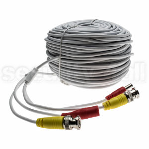 Cablu CCTV 50m, coaxial semnal video + alimentare cu conectori, 50m BNC cable